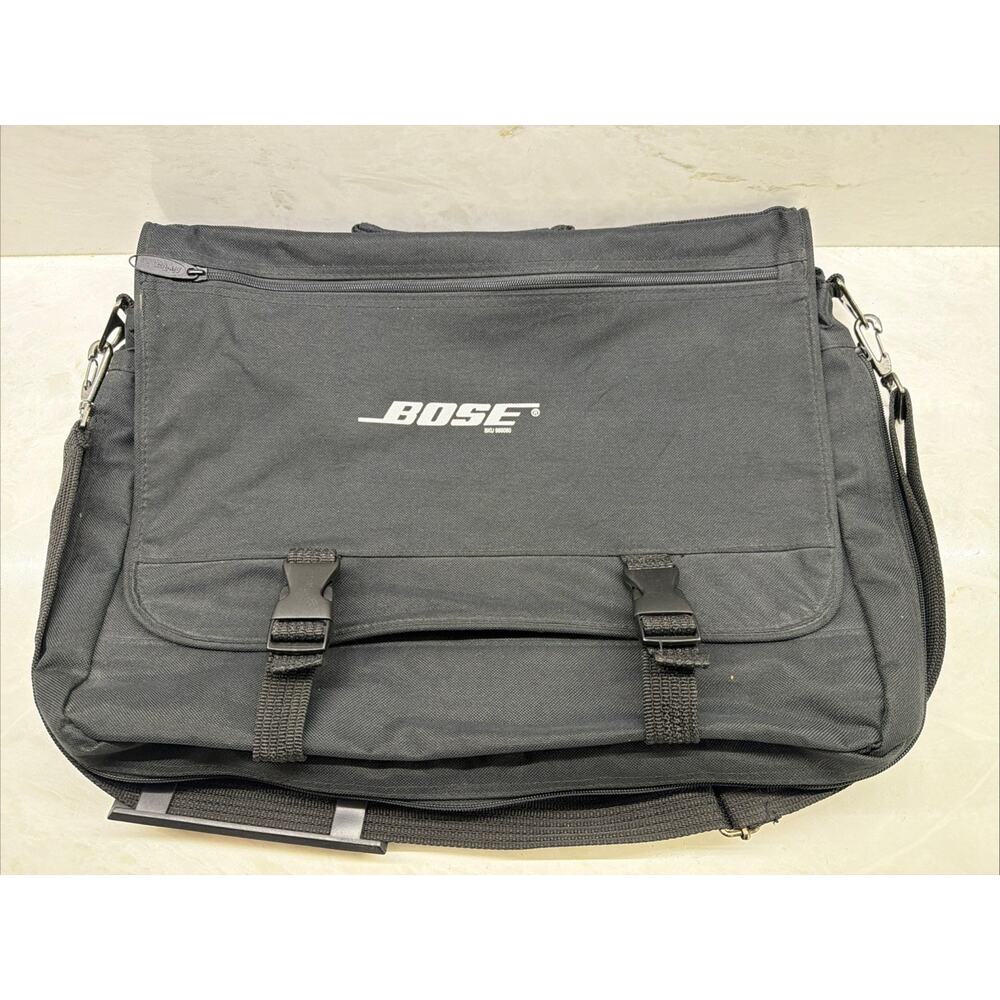 Vintage BOSE Messenger Bag with Multiple Compartments, Black